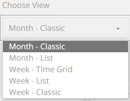 calendar view settings